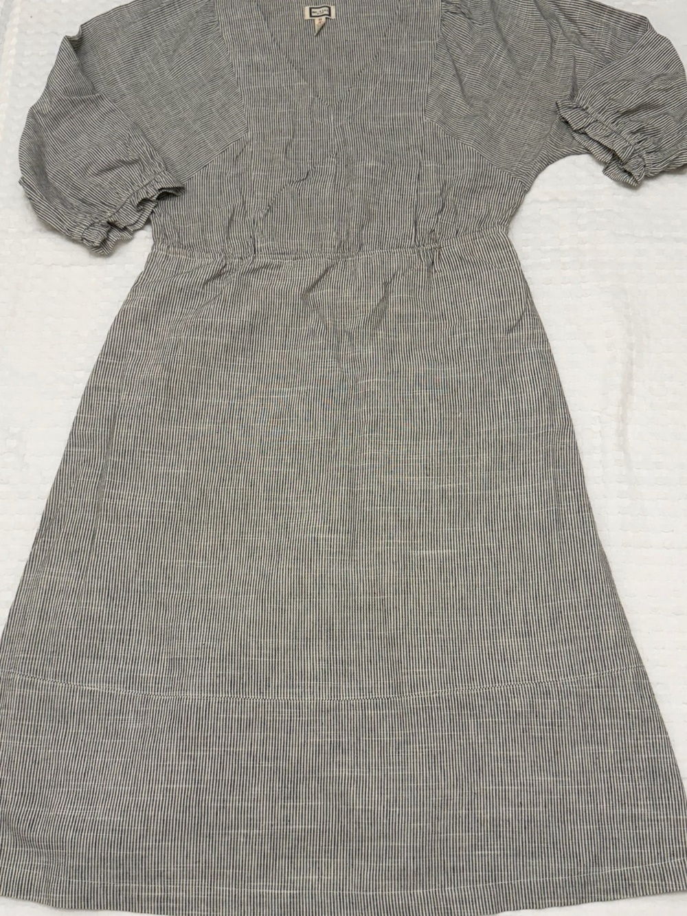 Mo:Vint New York Linen Blend Cottagecore Midi Dress Size Small - Picture 2 of 7
